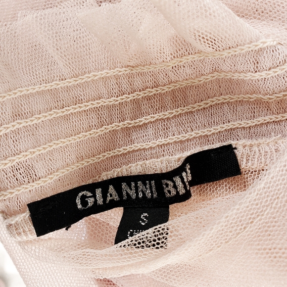 Gianni Bini Sheer Lightweight Long Sleeve with Ruffle Top (S) - Picture 7 of 8
